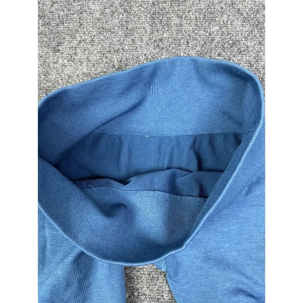 Lululemon Leggings Womens 8 Blue‎ Ombre Seamlessly Street Crop Athletic Gym